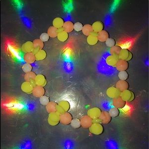 Yellow spinner bead single Kandi bracelet